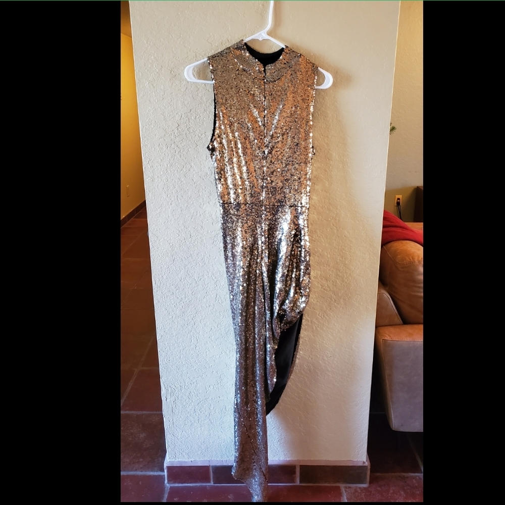 ASOS club L metallic dress